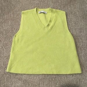 Zara Lime Green Sweater vest size M
